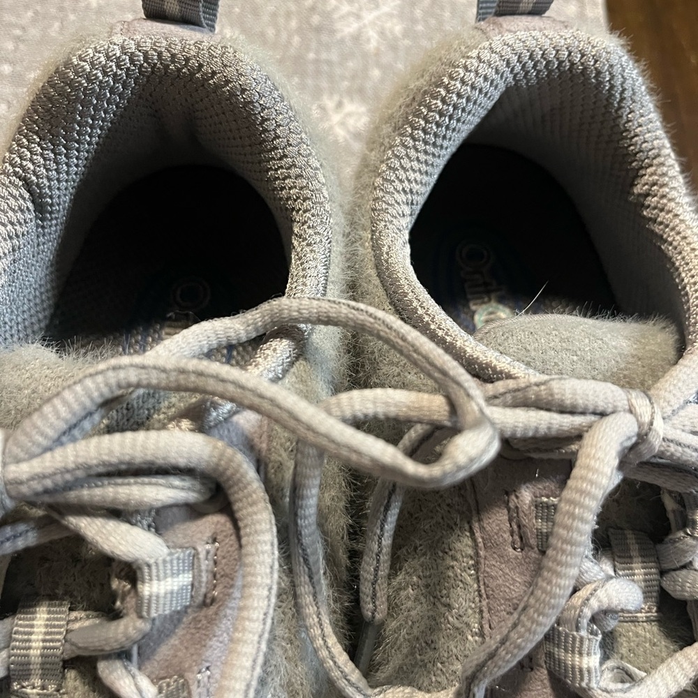 Orth-O-Feet Women's 8.5 W Athletic Sneakers Gray #989 Wool  Walking Shoes - Picture 8 of 9